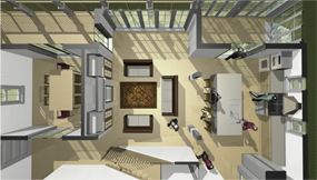 Spring Hill Residence Top Down 3-D View